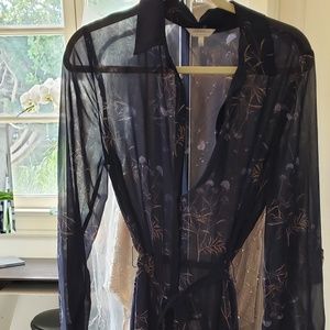 Lucky Brand sheer blue maxi size L